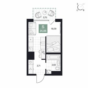 Квартира 24,9 м², студия - изображение 1