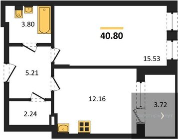 Квартира 40,8 м², 1-комнатная - изображение 1