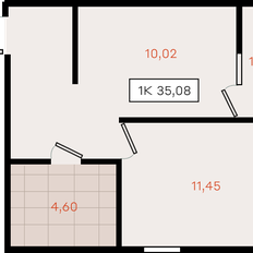 Квартира 35,1 м², 1-комнатная - изображение 2