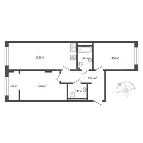 Квартира 75,2 м², 2-комнатная - изображение 1