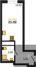Квартира 21 м², студия - изображение 1