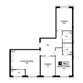 Квартира 98,2 м², 3-комнатная - изображение 1