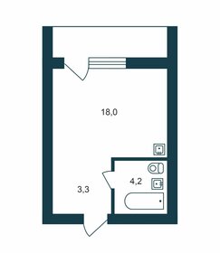 Квартира 27,2 м², 1-комнатная - изображение 1