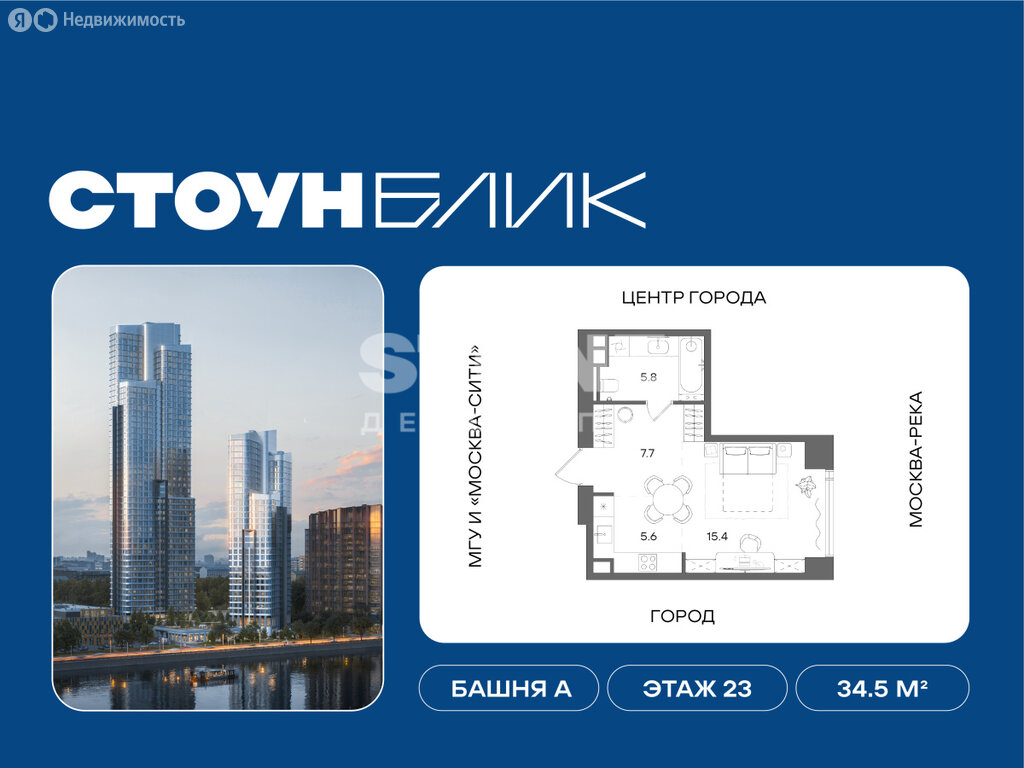 Варианты планировок ЖК СТОУН Блик - планировка 2