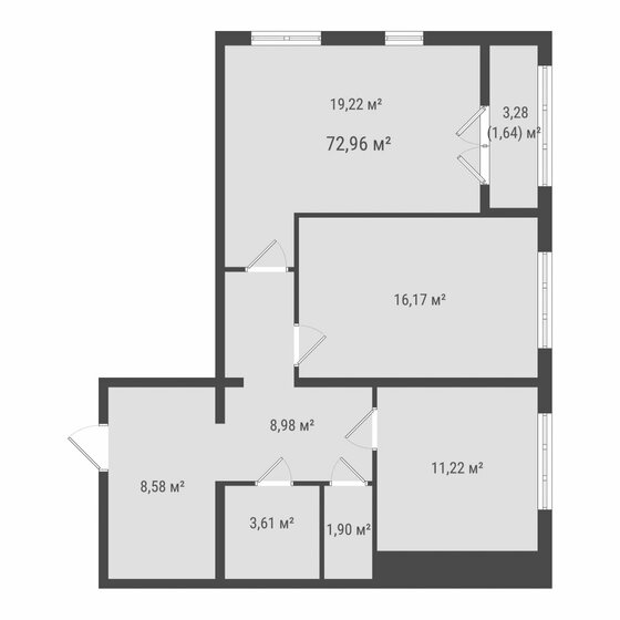 71,3 м², 2-комнатная квартира 14 834 560 ₽ - изображение 29