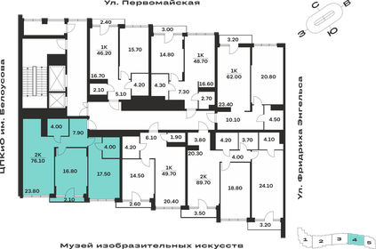 Квартира 76,1 м², 2-комнатная - изображение 2