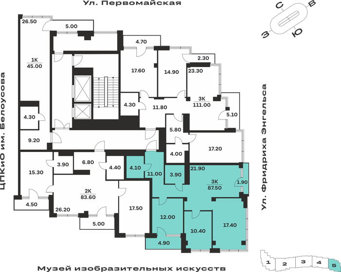 145 м², 3-комнатная квартира 29 000 000 ₽ - изображение 100