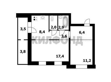 Квартира 51,4 м², 2-комнатная - изображение 1