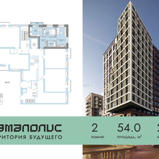 Квартира 54 м², 2-комнатная - изображение 2