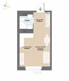 Квартира 27,5 м², студия - изображение 1