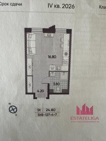 Квартира 24,8 м², студия - изображение 1