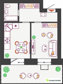 Квартира 44,6 м², 1-комнатная - изображение 1