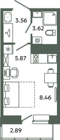 Квартира 21,5 м², студия - изображение 1