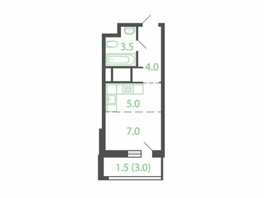 Квартира 20,8 м², студия - изображение 1