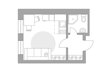 Квартира 23,6 м², студия - изображение 1