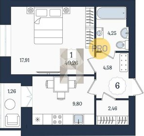 Квартира 40,3 м², 1-комнатная - изображение 3