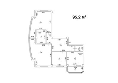 Квартира 95,2 м², 3-комнатная - изображение 1