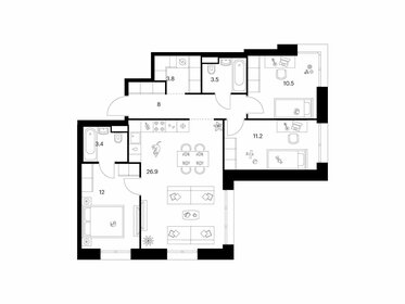 Квартира 79,3 м², 3-комнатная - изображение 1