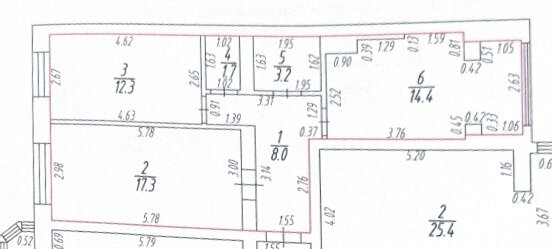 Квартира 56,9 м², 2-комнатная - изображение 1