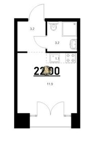 Квартира 22 м², студия - изображение 1