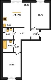 Квартира 53,3 м², 3-комнатная - изображение 1