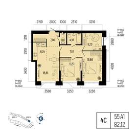 Квартира 82,1 м², 4-комнатная - изображение 1