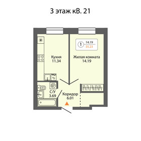 Квартира 35,2 м², 1-комнатная - изображение 1