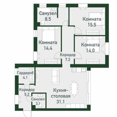 Квартира 103,4 м², 3-комнатная - изображение 4