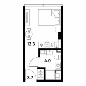 Квартира 20 м², студия - изображение 1