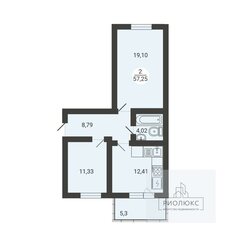 Квартира 66,5 м², 2-комнатная - изображение 3