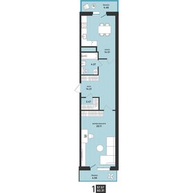 Квартира 60,3 м², 2-комнатная - изображение 1