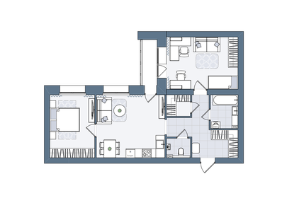 Квартира 70,4 м², 3-комнатная - изображение 1