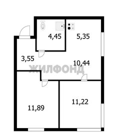 Квартира 46,3 м², 3-комнатные - изображение 1