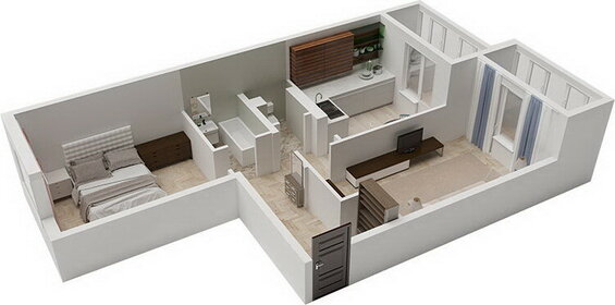 Квартира 61,6 м², 2-комнатная - изображение 1