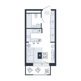 Квартира 28,4 м², студия - изображение 1
