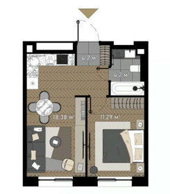 Квартира 37 м², 1-комнатные - изображение 1