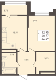 Квартира 44,5 м², 1-комнатная - изображение 1