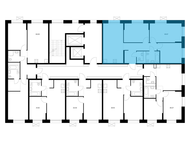 66,2 м², 3-комнатная квартира 4 950 000 ₽ - изображение 62