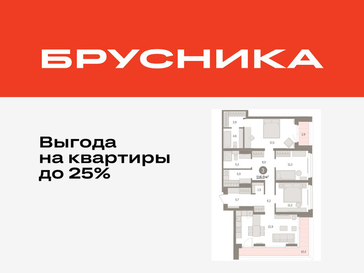 129,2 м², 3-комнатная квартира 19 500 000 ₽ - изображение 108