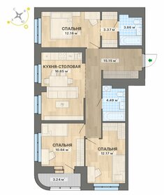 Квартира 81,8 м², 3-комнатная - изображение 1