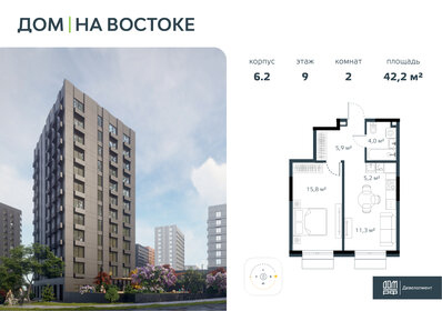 Квартира 42,2 м², 2-комнатная - изображение 1