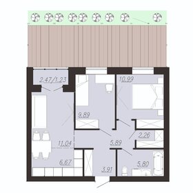 Квартира 56 м², 2-комнатная - изображение 1