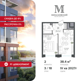 Квартира 38,4 м², 2-комнатная - изображение 1