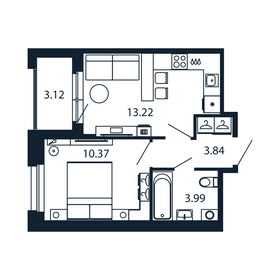 Квартира 31,1 м², 1-комнатная - изображение 1