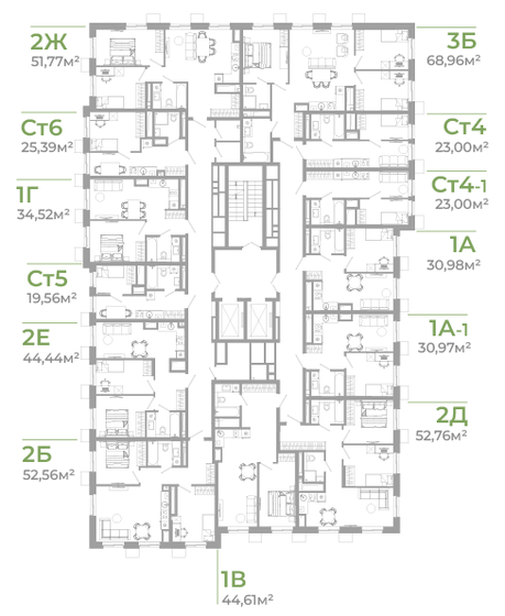 25,4 м², квартира-студия 4 600 000 ₽ - изображение 31