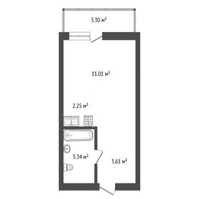 Квартира 23,5 м², студия - изображение 1