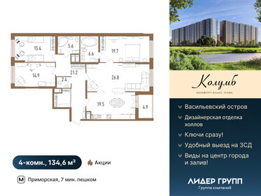 Квартира 134,6 м², 4-комнатная - изображение 1