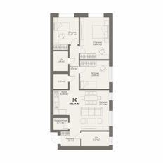 Квартира 100,1 м², студия - изображение 2