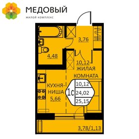 Квартира 25,2 м², 1-комнатная - изображение 1