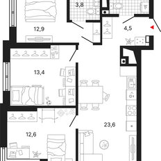 Квартира 75 м², 3-комнатная - изображение 3